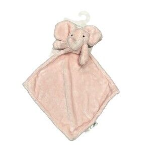 Gracie & Milo Pink Elephant Baby Security Blanket Lovey Soft Plush Friend New